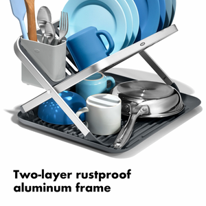 OXO Good Grips Aluminum Fold Flat Dish Rack