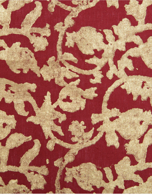 French Tablecloth Saint-Rémy d'Or et Rouge 71X71"