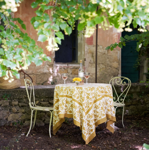 Couleur Nature French Tablecloth Granada Mustard 59 X 86"
