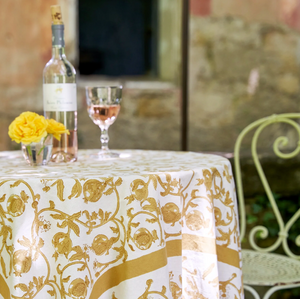 Couleur Nature French Tablecloth Granada Mustard 71 X 71"