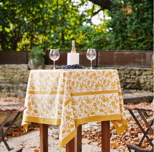 Couleur Nature French Tablecloth Granada Mustard 59 X 86"