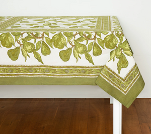 Couleur Nature French Tablecloth Orchard Pear Green 71 X 106"