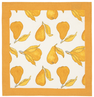Couleur Nature Orchard Pear Napkins Mustard & Grey