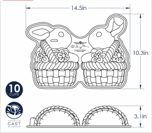 Nordicware Bunny In Basket 3D Cake Pan
