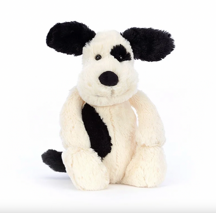 Jellycat Black and Cream Puppy ~Medium