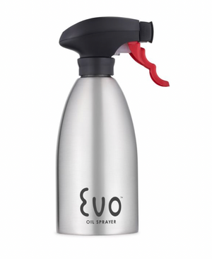 Evo Oil Sprayer, Non-Aerosol for Olive Oil and Cooking Oils, 18/8 Stainless Steel, 16oz