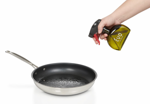 Evo Oil Sprayer, Non-Aerosol for Olive Oil and Cooking Oils, Glass Bottle, Green, 6oz