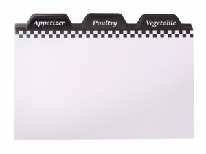 Weatherbee Recipe Cards Dividers, 4 x 6, Set of 24