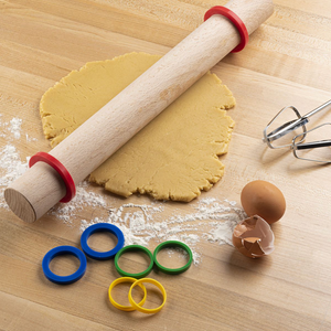 Mrs. Anderson's Baking Silicone Rolling Pin Rings, 8 Piece Set