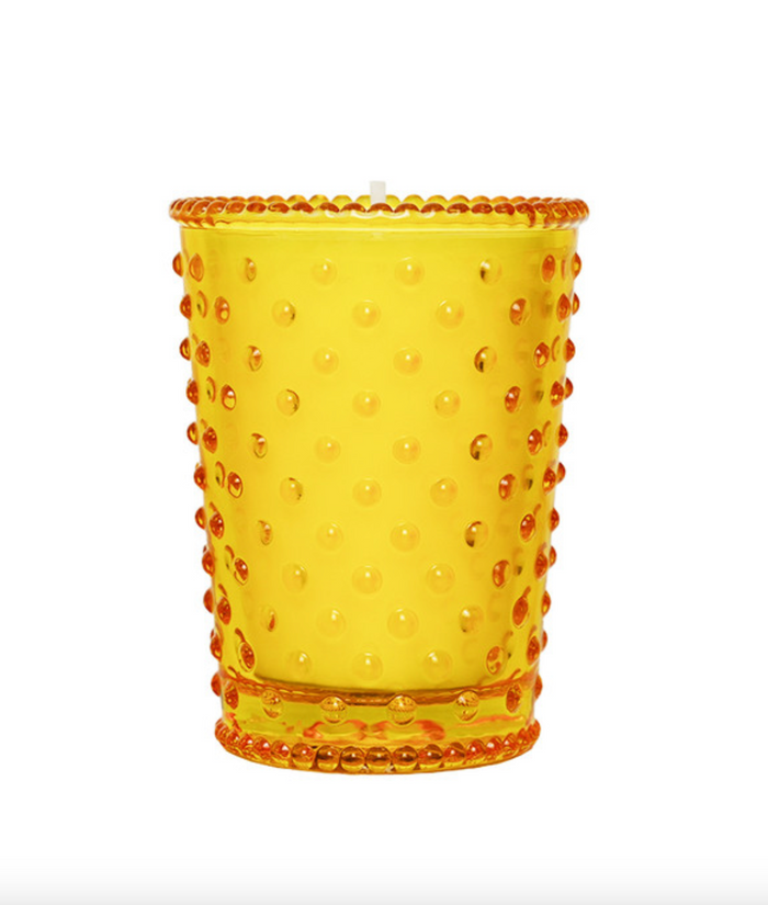 Meyer Lemon Votive Hobnail Glass Candle