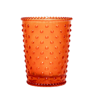 Sicilian Orange Votive Hobnail Glass Candle