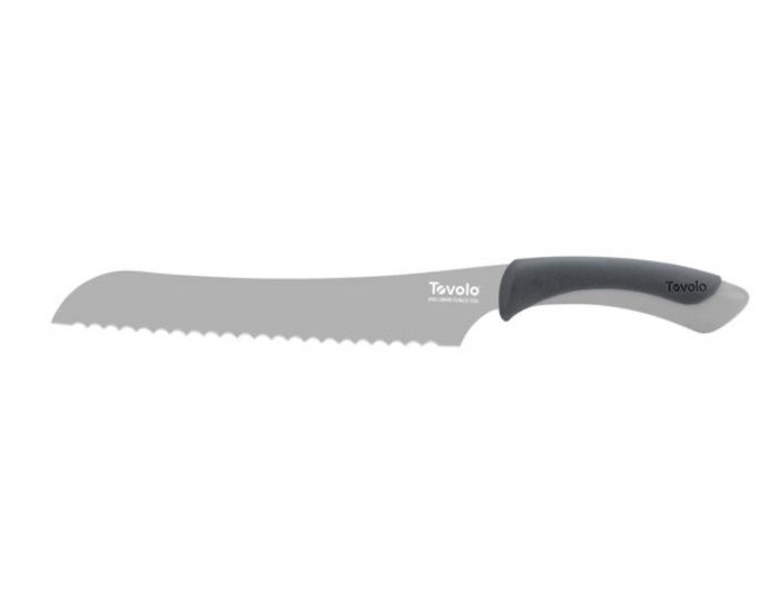 COMFORT GRIP BREAD KNIFE 8.5" OYSTER GRAY