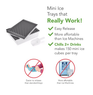 MINI ICE TWIST & RELEASE TRAYS WITH STORAGE BIN AND ICE SCOOP
