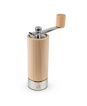 Peugeot Natural Wood Salt Mill With Crank Handle, u'Select, 18 cm – 7″