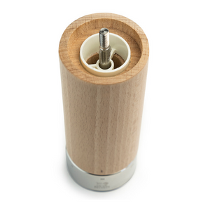 Peugeot Natural Wood Salt Mill With Crank Handle, u'Select, 18 cm – 7″