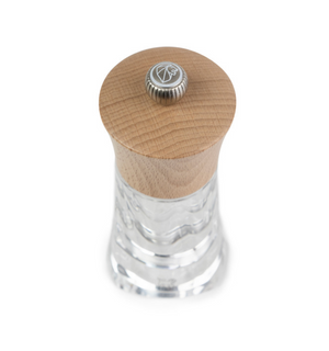 Peugeot Manual Wet Salt Mill in Wood and Acrylic, Natural 14 cm - 5,5"
