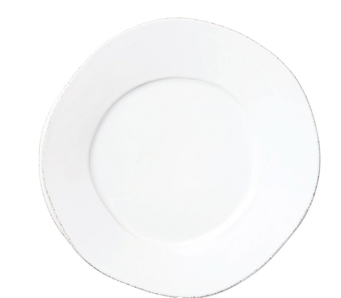 Vietri Lastra Dinner Plate, White