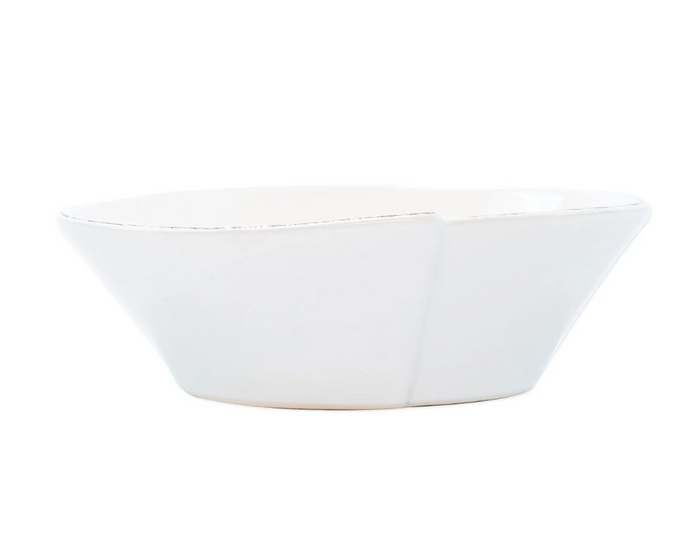 Vietri Small Oval Bowl, White