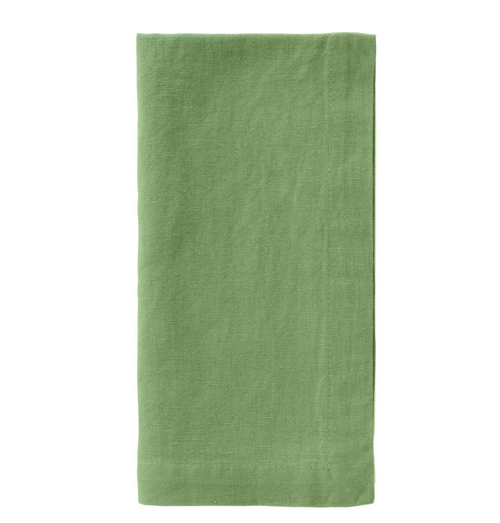 Bodrum Amalfi Linen Napkin, 21", Grass