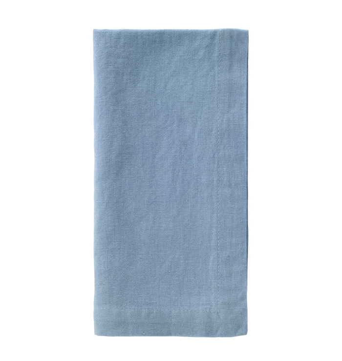 Bodrum Amalfi Linen Napkin, 21", Iceberg