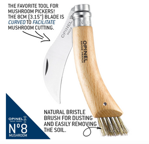 Opinel No.08 Stainless Steel Mushroom Knife