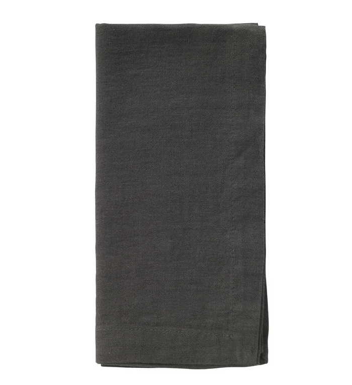 Bodrum Amalfi Linen Napkin, Charcoal