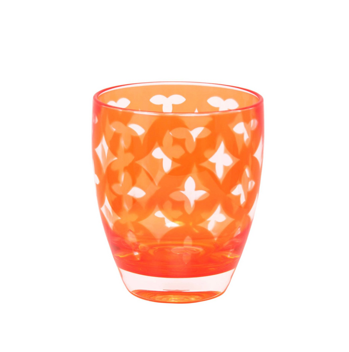 Le Cadeaux Palazzio Small Tumbler, Orange, 12oz