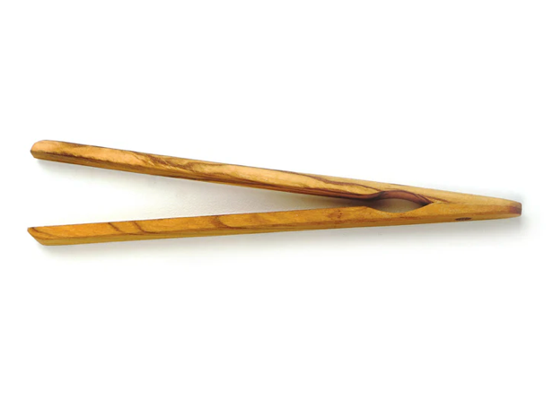 OLIVE WOOD TOAST TONGS