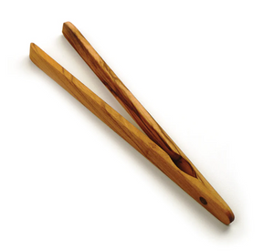 OLIVE WOOD TOAST TONGS