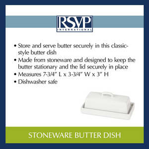 STONEWARE BUTTER DISH