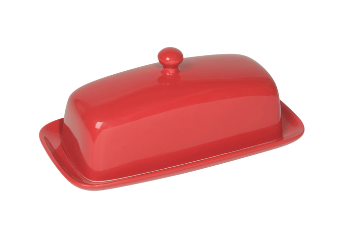 Rectangle Red Butter Dish