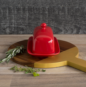 Rectangle Red Butter Dish