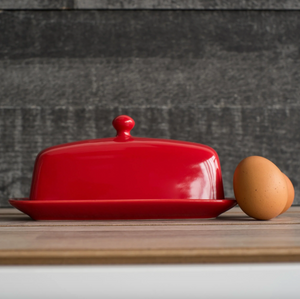 Rectangle Red Butter Dish