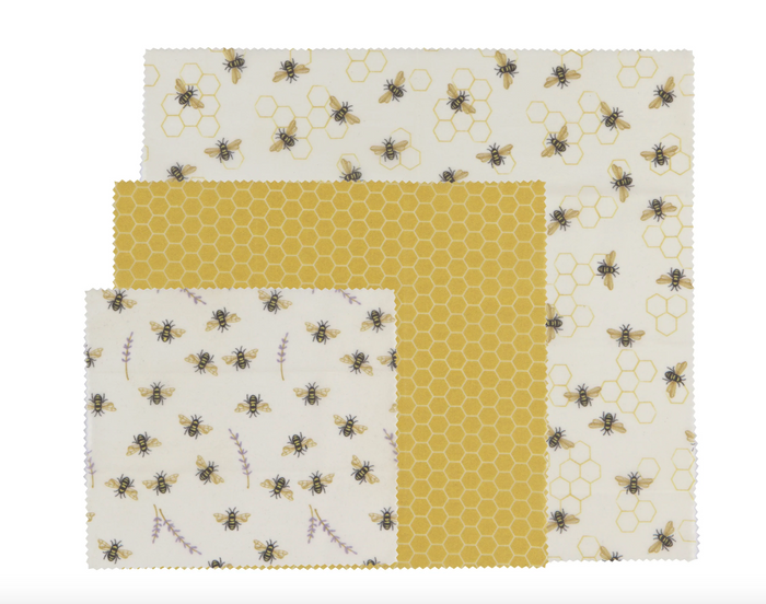 Bees Beeswax Wrap Set of 3