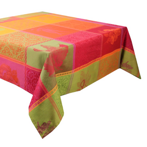 Mille Tutti Frutti Sangria Cotton Tablecloth 71"x98"