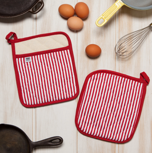 Superior Red Narrow Stripe Potholder