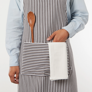 Narrow Black Stripe Cotton Chef's Apron