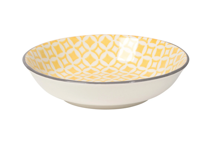 Yellow Diamonds Dipping Bowl