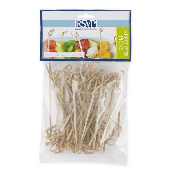 BAMBOO KNOT PICKS - 4 1/2IN - 50CT