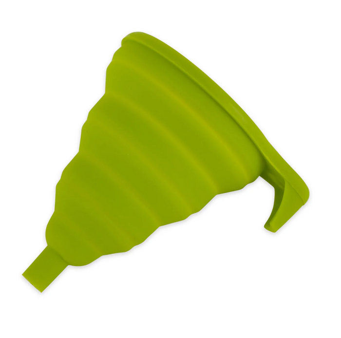 SILICONE FUNNEL - COLLAPSIBLE - GREEN