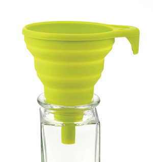 SILICONE FUNNEL - COLLAPSIBLE - GREEN