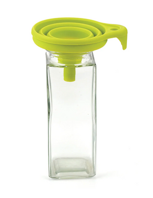 SILICONE FUNNEL - COLLAPSIBLE - GREEN