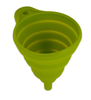 SILICONE FUNNEL - COLLAPSIBLE - GREEN