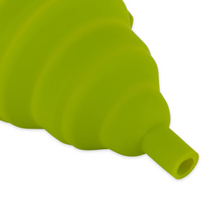 SILICONE FUNNEL - COLLAPSIBLE - GREEN