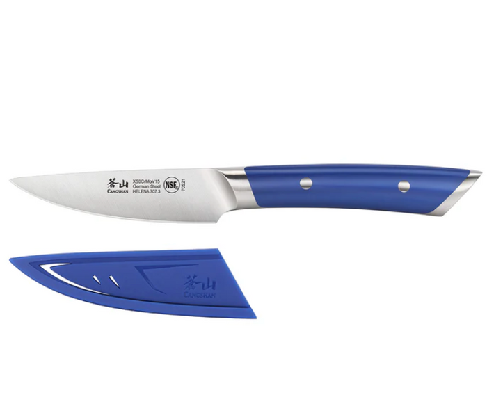 HELENA Series 3.5-Inch Paring Knife with Sheath, Blue