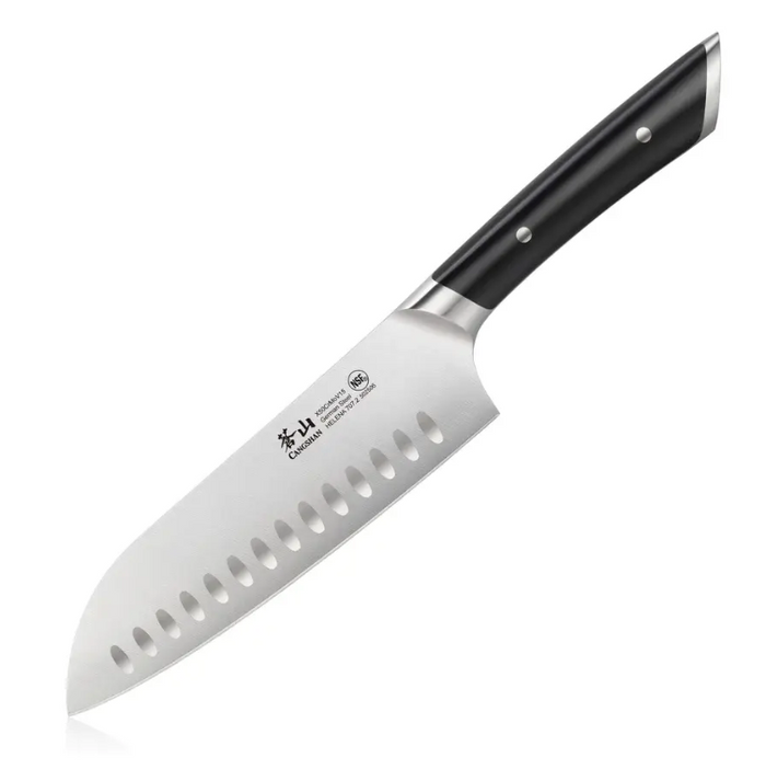 HELENA Series 7-Inch Santoku Knife, Forged German Steel- Black