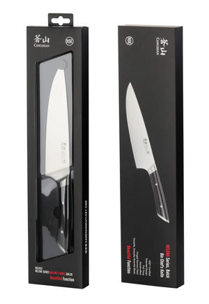 HELENA Series 8" Chef's Knife, Forged German Steel- Black