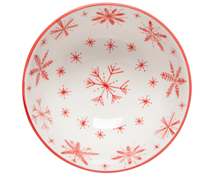 Snowflakes Stamped Bowl, 4 Inch