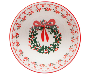 Wreaths Stamped Bowl, 4 Inch