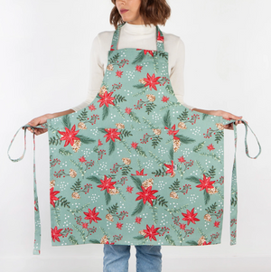 Poinsettia Cotton Chef's Apron